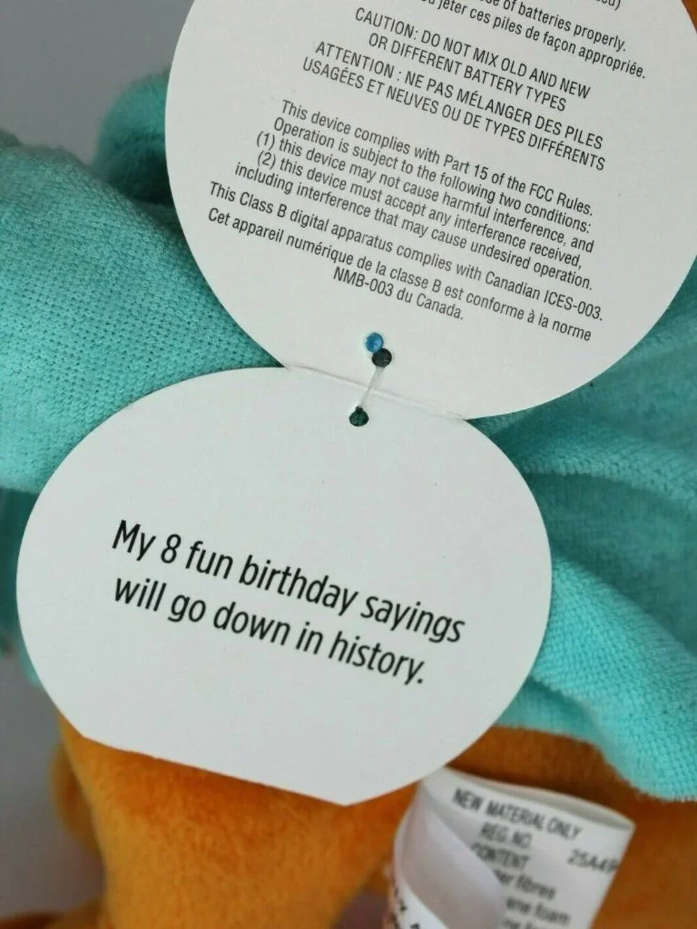 New Hallmark Sound/Motion Birthday Old-A-Saurus Collectible 13” Tall Plush Nwt